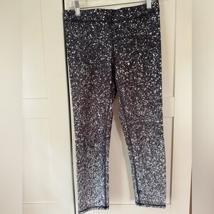 Zara Terez Cropped Sequin Effect Leggings Size Medium